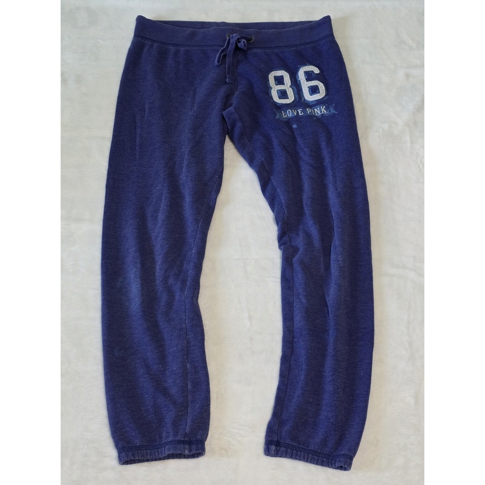Victoria's Secret PINK Vintage Y2K Womens Small Blue 86' Embroidered Sweat Set - Picture 9 of 14